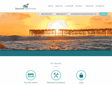 Tablet Screenshot of diamondapartmentspb.com